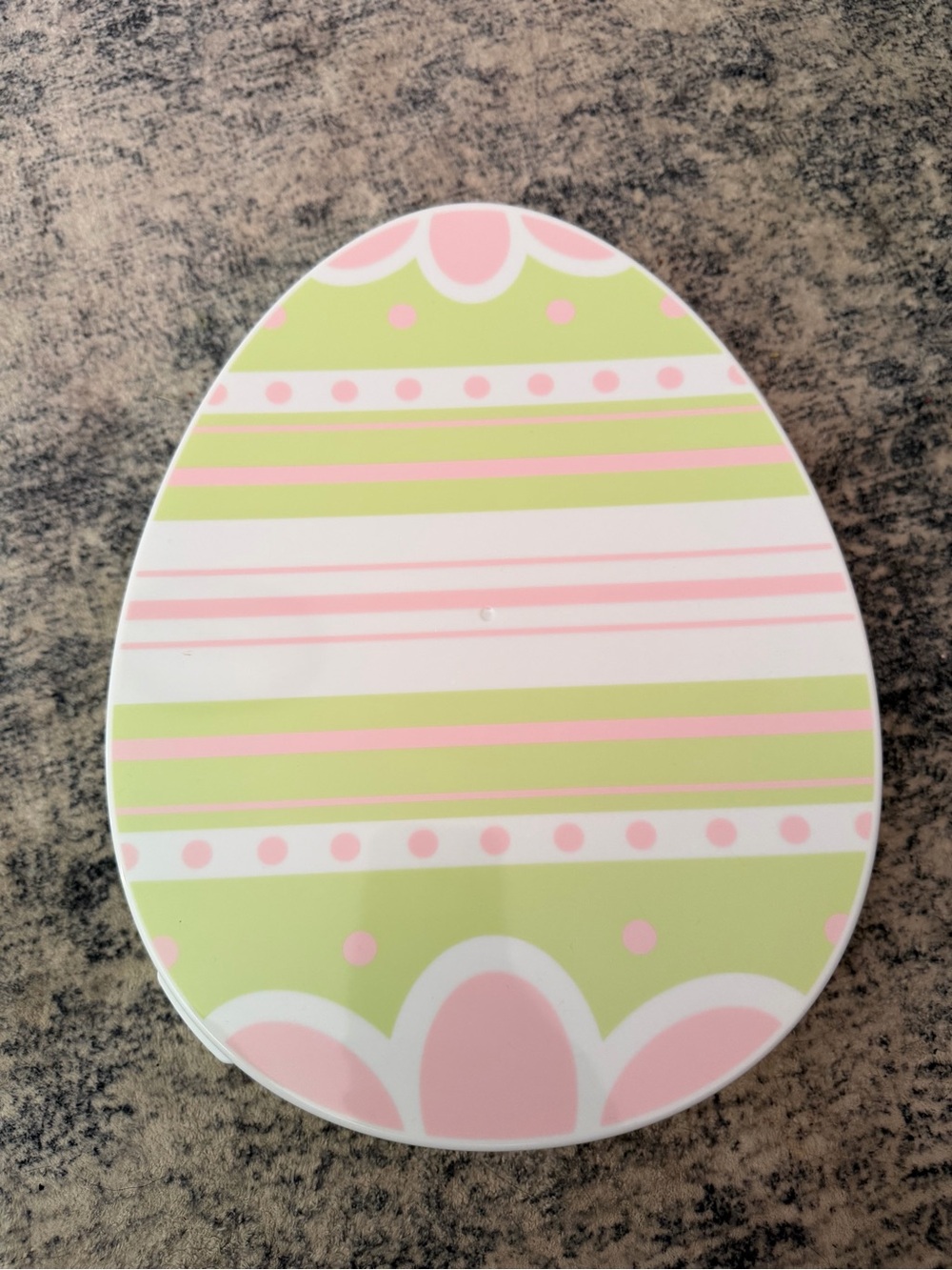 Easter Egg Snackle Box- Pink and Lime Green Decorative Plate
